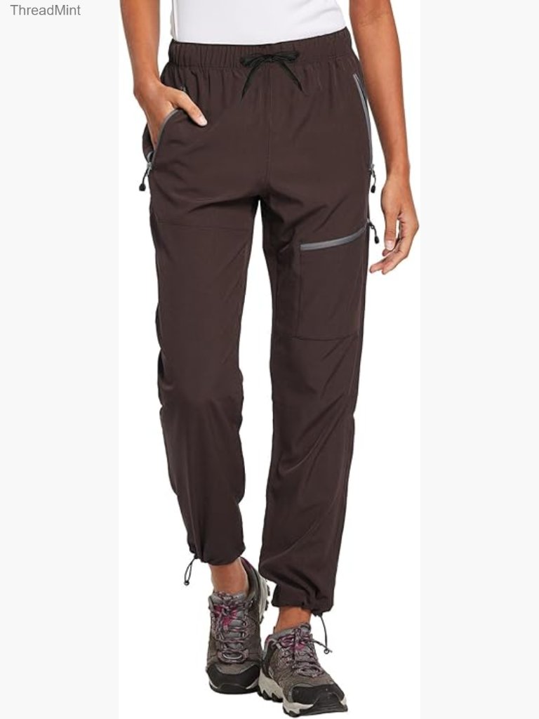 Women's Hiking Cargo Pants Quick Dry Lightweight Water Resistant Zip Pockets
